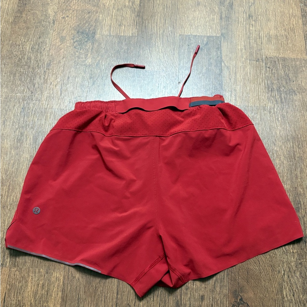 Lululemon Athletica Red Athletic Shorts for Active Comfort